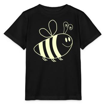 Lächelnde Bienchen Muster - Stanley/Stella Kinder T-Shirt MINI CREATOR  - Schwarz - Vorne - Mikhail (115cm)