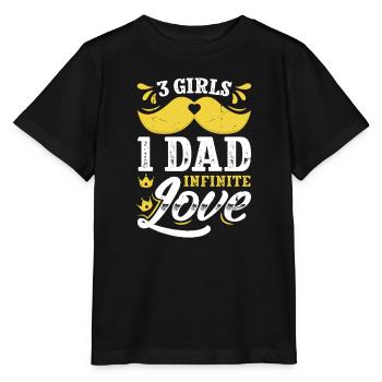 Vader, vader van drie dochters, dochters - Stanley/Stella Kinder-T-shirt MINI CREATOR  - zwart - Voor - Mikhail (115cm)