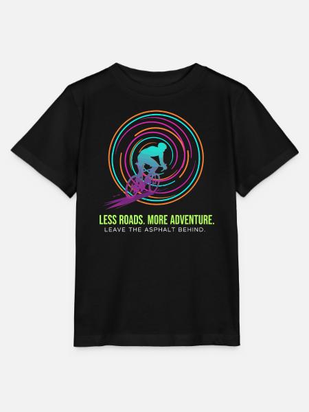 Radabenteuer: Neon Spiral - Stanley/Stella Kinder T-Shirt MINI CREATOR - Schwarz
