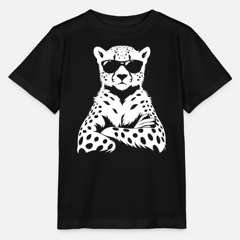Cool Cheetah – Sunglasses Chef Vibes - Stanley/Stella MINI CREATOR Kids’ T-Shirt - black