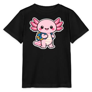 Kuscheliger axolotl - Stanley/Stella Kinder T-Shirt MINI CREATOR  - Schwarz - Vorne - Mikhail (115cm)