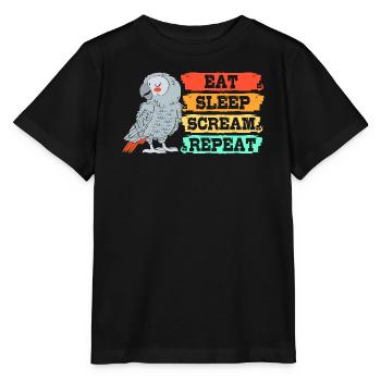Parrot Grey - Stanley/Stella MINI CREATOR Kids’ T-Shirt - black - Front - Mikhail (115cm)