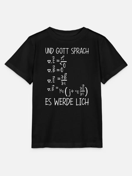 Und Gott Sprach Es Werde Lich Mathematiker - Stanley/Stella Kinder T-Shirt MINI CREATOR  - Schwarz