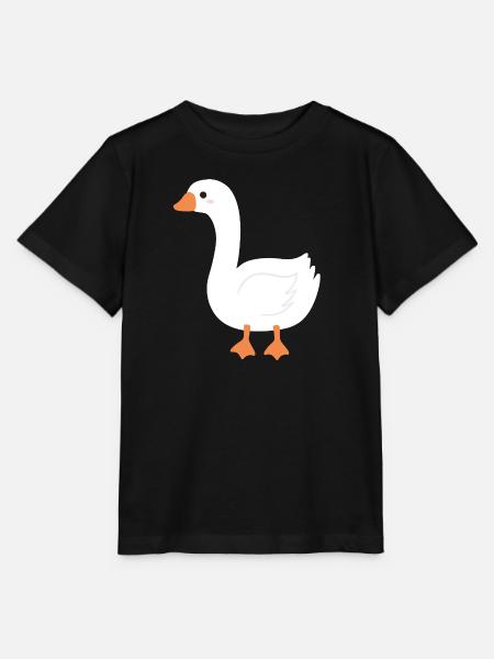 Gans-Zeichentrick-Orangenschnabel - Stanley/Stella Kinder T-Shirt MINI CREATOR - Schwarz