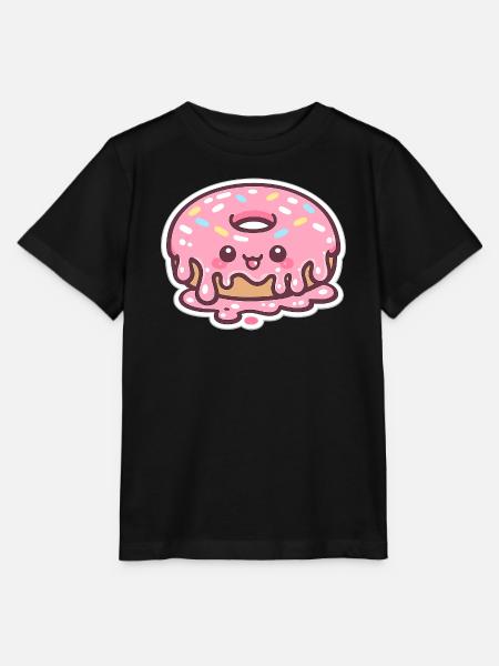Kawaii Donut mit Zuckerguss - Stanley/Stella Kinder T-Shirt MINI CREATOR  - Schwarz
