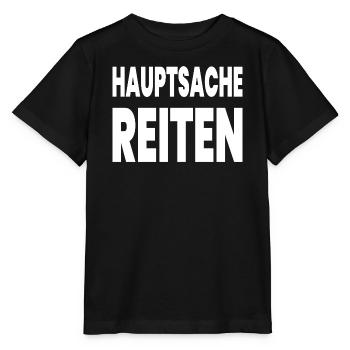 Reiten - Stanley/Stella Kinder T-Shirt MINI CREATOR  - Schwarz - Vorne - Mikhail (115cm)