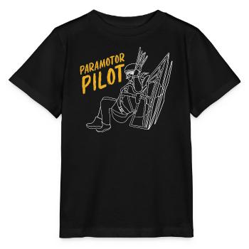 Parapente, parapente, parapente - T-shirt bio MINI CREATOR Stanley/Stella Enfant - noir - Devant - Mikhail (115cm)