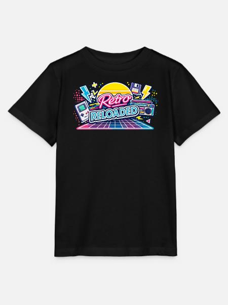 Retro Reloaded Neon Grid - Stanley/Stella Kinder T-Shirt MINI CREATOR - Schwarz
