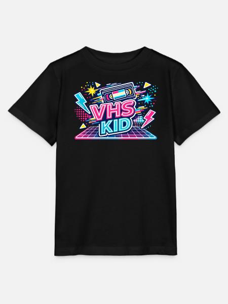 VHS KID Neon Retro - Stanley/Stella Kinder T-Shirt MINI CREATOR - Schwarz