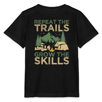 Girl Scout Leader Repeat The Trails Scout - Stanley/Stella Kinder T-Shirt MINI CREATOR  - Schwarz - Vorne - Mikhail (115cm)