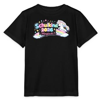 Don d’inscription à l’école magique 2026 pour les écoliers - T-shirt bio MINI CREATOR Stanley/Stella Enfant - noir - Devant - Mikhail (115cm)