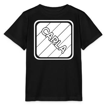 Prénom Carla - T-shirt bio MINI CREATOR Stanley/Stella Enfant - noir - Devant - Mikhail (115cm)