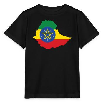 Ethiopia Power Rasta Reggae Rastafari Roots - Stanley/Stella MINI CREATOR Kids’ T-Shirt - black - Front - Mikhail (115cm)