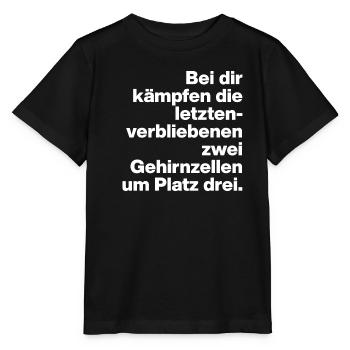 BEI DIR KÄMPFEN GEHIRNZEELLEN, SARKASMUS, FRECH - Stanley/Stella Kinder T-Shirt MINI CREATOR  - Schwarz - Vorne - Mikhail (115cm)