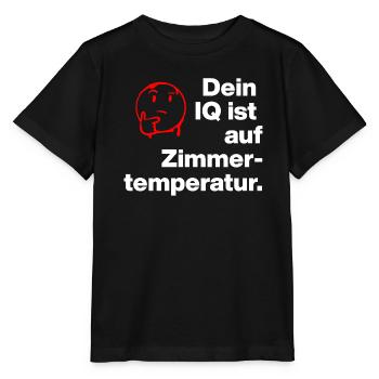 TON QI EST À TEMPÉRATURE AMBIANTE. SARCASME ESPIÈGLE - T-shirt bio MINI CREATOR Stanley/Stella Enfant - noir - Devant - Mikhail (115cm)