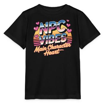 NPC Vibes | Main Character Energy Gaming - Stanley/Stella Kinder T-Shirt MINI CREATOR  - Schwarz - Vorne - Mikhail (115cm)