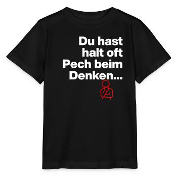 TU AS JUSTE DE LA MALCHANCE EN PENSANT. DON DE SARCASME - T-shirt bio MINI CREATOR Stanley/Stella Enfant - noir - Devant - Mikhail (115cm)