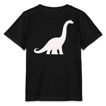 Silhouette de dinosaure à long cou - T-shirt bio MINI CREATOR Stanley/Stella Enfant - noir - Devant - Mikhail (115cm)