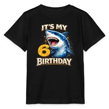 C’est mon 6e anniversaire Hai Geburtstag - T-shirt bio MINI CREATOR Stanley/Stella Enfant - noir - Devant - Mikhail (115cm)