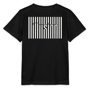 Barcode Illusion  - Stanley/Stella Kinder T-Shirt MINI CREATOR  - Schwarz - Vorne - Mikhail (115cm)