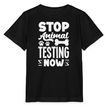 Tierversuche Stoppen - Jetzt Foster Adopt Shelter - Stanley/Stella Kinder T-Shirt MINI CREATOR  - Schwarz - Vorne - Mikhail (115cm)