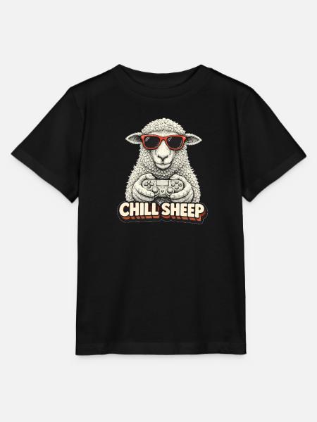 Chill Sheep mit Controller - Stanley/Stella Kinder T-Shirt MINI CREATOR - Schwarz