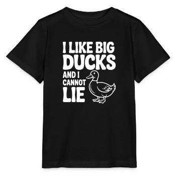 Ich mag große Enten und kann nicht lügen - Stanley/Stella Kinder T-Shirt MINI CREATOR  - Schwarz - Vorne - Mikhail (115cm)