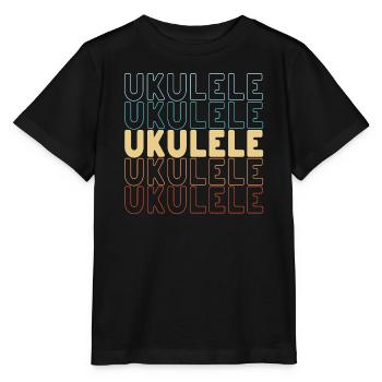 Ukulele typography - Stanley/Stella MINI CREATOR Kids’ T-Shirt - black - Front - Mikhail (115cm)