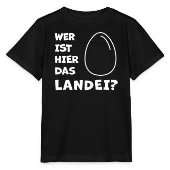 Das Landei - Fans de poulet - Coq - Coq - Bio - T-shirt bio MINI CREATOR Stanley/Stella Enfant - noir - Devant - Mikhail (115cm)