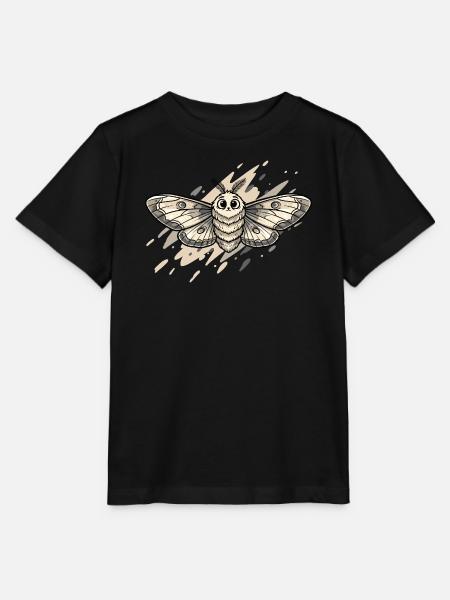 Nachtfalter Motten Illustration - Stanley/Stella Kinder T-Shirt MINI CREATOR - Schwarz