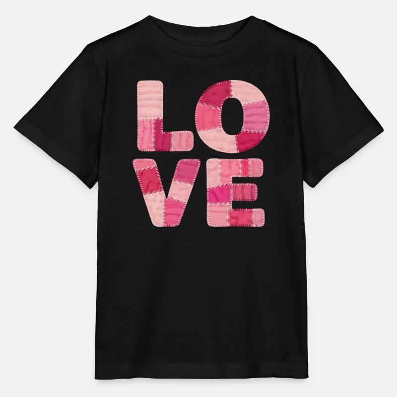 Adesivi per camicie patchwork d'amore per donne - Maglietta per bambini MINI CREATOR di Stanley/Stella - nero