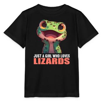 Eidechsen Eidechse - Stanley/Stella Kinder T-Shirt MINI CREATOR  - Schwarz - Vorne - Mikhail (115cm)