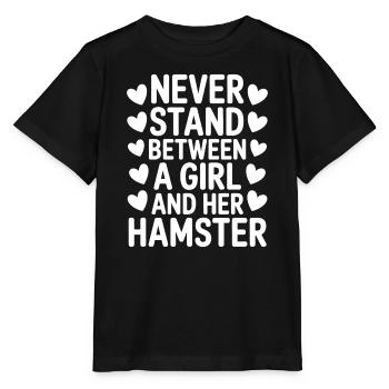 Hamster Sprüche Hamster Lustiges Hamster Geschenk  - Stanley/Stella Kinder T-Shirt MINI CREATOR  - Schwarz - Vorne - Mikhail (115cm)