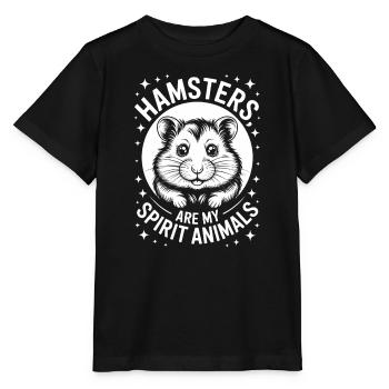 Hamster Sprüche Hamster Lustiges Hamster Geschenk  - Stanley/Stella Kinder T-Shirt MINI CREATOR  - Schwarz - Vorne - Mikhail (115cm)