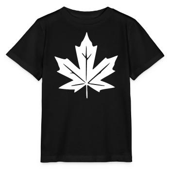 Ahorn Blatt Blätter Geschenk Naturliebhaber  - Stanley/Stella Kinder T-Shirt MINI CREATOR  - Schwarz - Vorne - Mikhail (115cm)