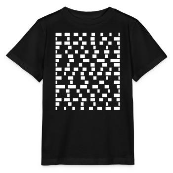 Grille de pixels monochrome - T-shirt bio MINI CREATOR Stanley/Stella Enfant - noir - Devant - Mikhail (115cm)