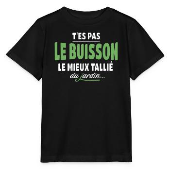 T'es pas le buisson le mieux taillé – expression - T-shirt bio MINI CREATOR Stanley/Stella Enfant - noir - Devant - Mikhail (115cm)