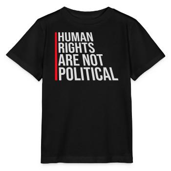 Les droits de l’homme ne sont pas politiques Logo Menschenrechte - T-shirt bio MINI CREATOR Stanley/Stella Enfant - noir - Devant - Mikhail (115cm)