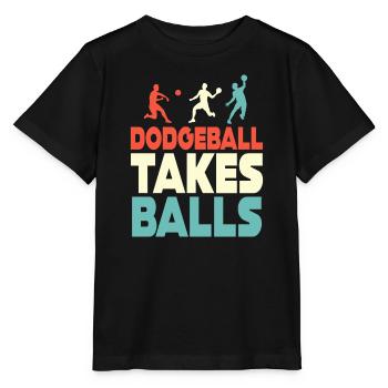 Le ballon au prisonnier prend des balles - T-shirt bio MINI CREATOR Stanley/Stella Enfant - noir - Devant - Mikhail (115cm)