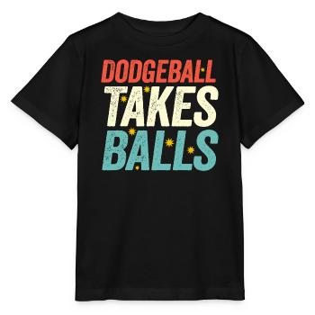 Le ballon au prisonnier prend des balles - T-shirt bio MINI CREATOR Stanley/Stella Enfant - noir - Devant - Mikhail (115cm)
