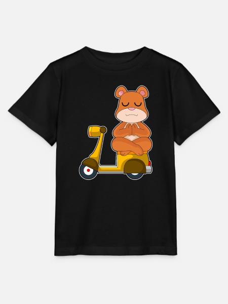 Bär Motorroller - Stanley/Stella Kinder T-Shirt MINI CREATOR - Schwarz
