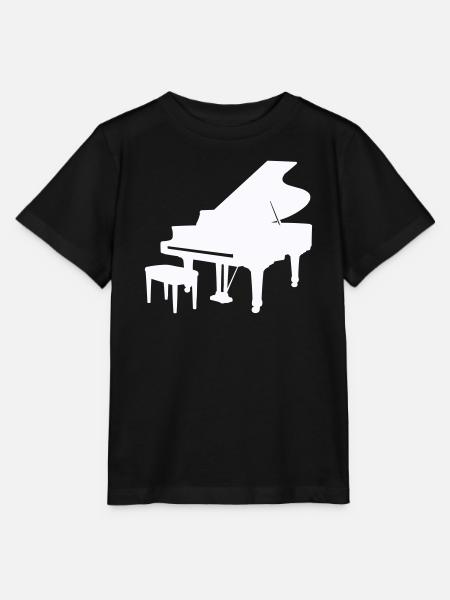 Piano Silhouette Monochrom - Stanley/Stella Kinder T-Shirt MINI CREATOR - Schwarz