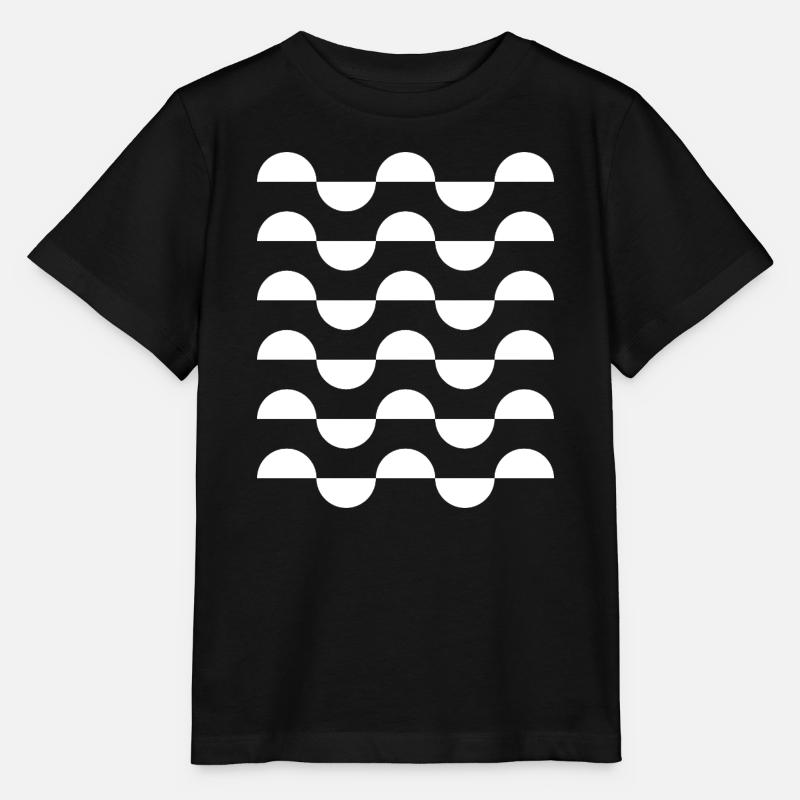 Monochrome Wellenbogenwiederholung - Stanley/Stella Kinder T-Shirt MINI CREATOR  - Schwarz