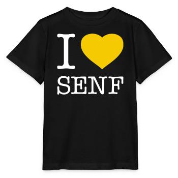 J’adore la moutarde - T-shirt bio MINI CREATOR Stanley/Stella Enfant - noir - Devant - Mikhail (115cm)