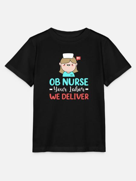 Schwangerschaft Krankenhaus Krankenschwester - Stanley/Stella Kinder T-Shirt MINI CREATOR  - Schwarz