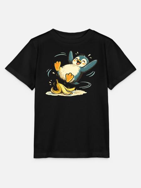 Pinguin Springende Banane - Stanley/Stella Kinder T-Shirt MINI CREATOR - Schwarz
