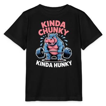 Cadeau de la blague de fitness Gym Bear Chunky Hunky Hunky Dicts de Fitness - T-shirt bio MINI CREATOR Stanley/Stella Enfant - noir - Devant - Mikhail (115cm)