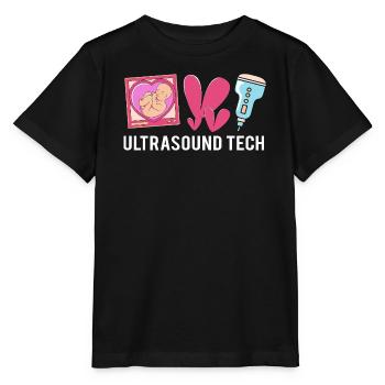 Technicien ultrasonique Technicien ultrasonore - T-shirt bio MINI CREATOR Stanley/Stella Enfant - noir - Devant - Mikhail (115cm)