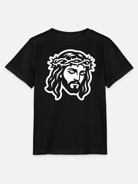 Jesus Christus Kopf - Stanley/Stella Kinder T-Shirt MINI CREATOR - Schwarz