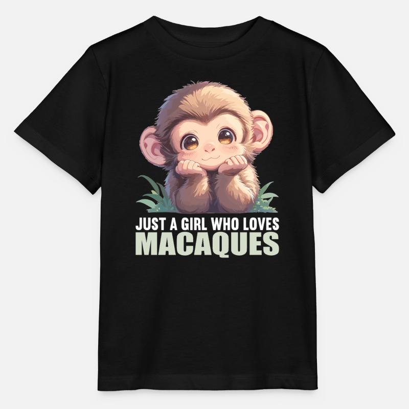 Macaque Macaque - Maglietta per bambini MINI CREATOR di Stanley/Stella - nero